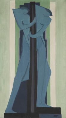 Mattis Teutsch János: Két figura, 1930 k., olaj, vászon, 57×100 cm, Székely Nemzeti Múzeum